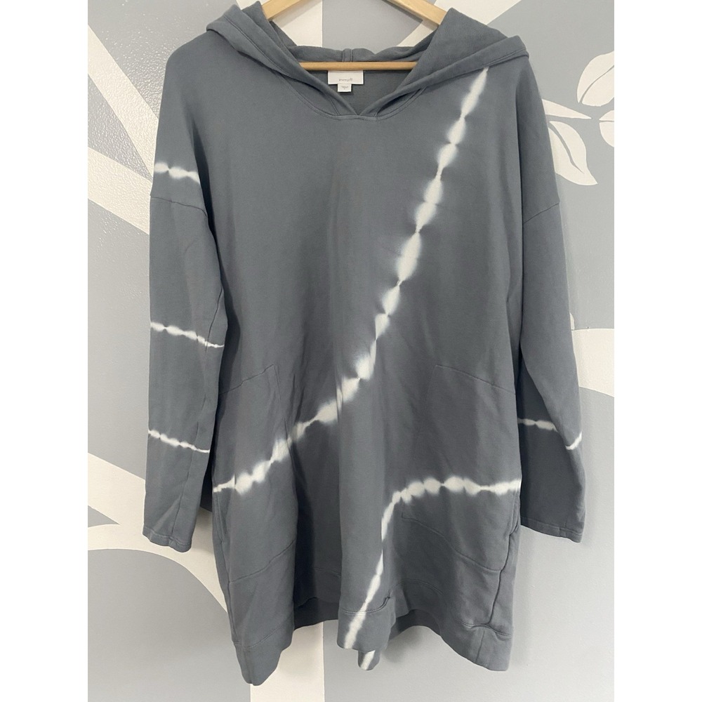 J. Jill Pure Jill French Terry Tie-Dyed Hoodie Sweatshirt Tunic Size L Casual